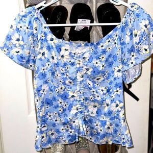 Japna Floral Cropped Blouse